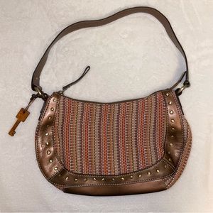 Fossil Shoulder Bag in a Colorful Striped‎ Print